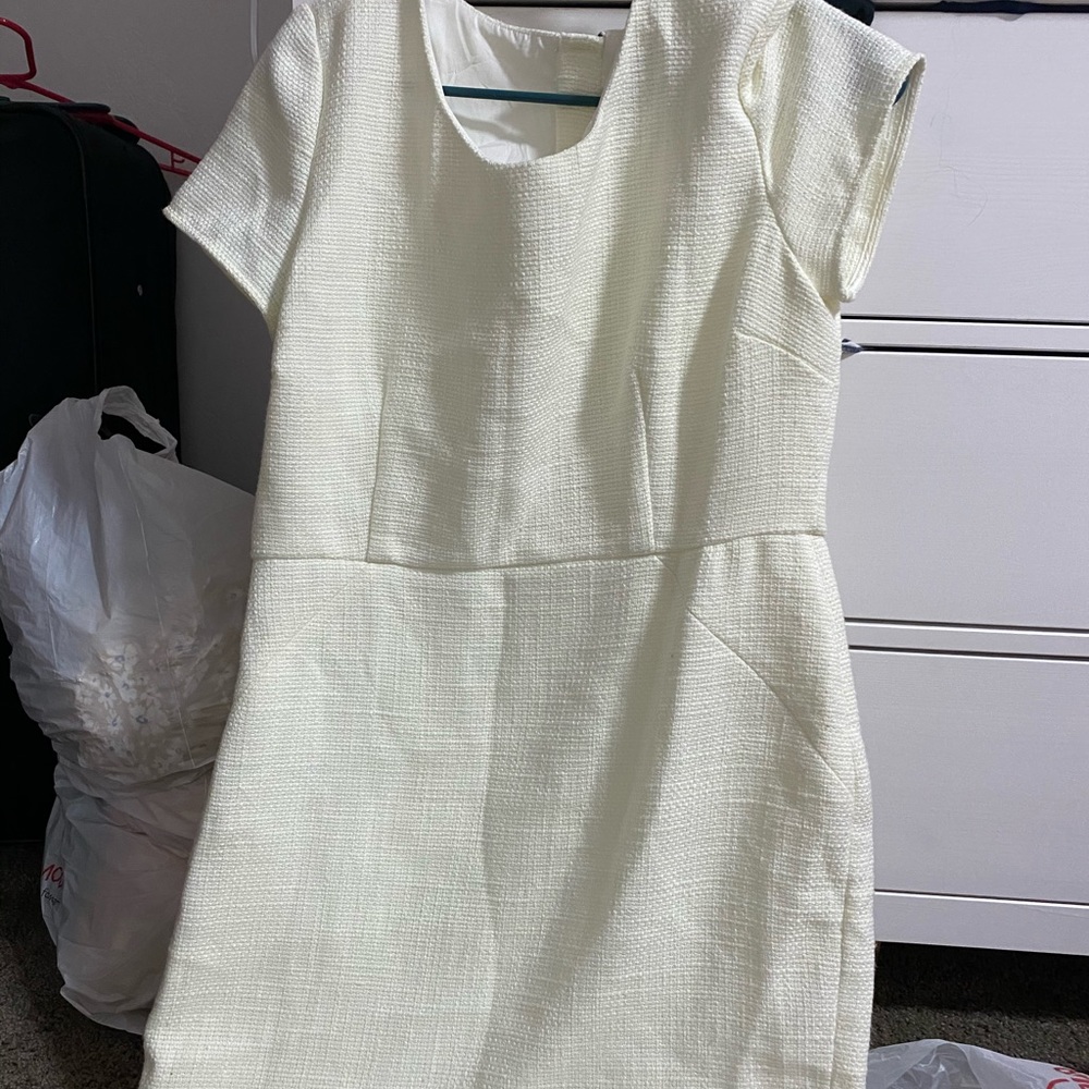 White cream dress! Casual but fancy